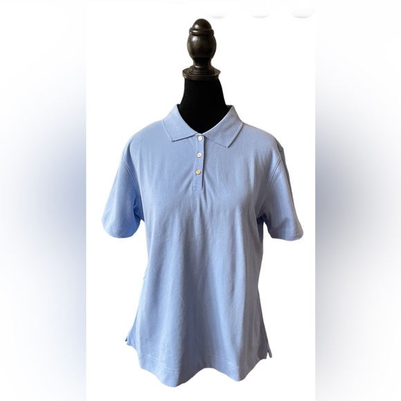 Talbots Tops - Talbots: Blue Polo Short Sleeve Shirt